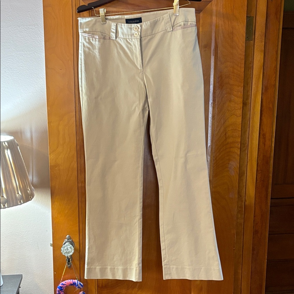 Piazza Sempione Light Beige Trousers;sz 44 Italian; sz 6-8 us